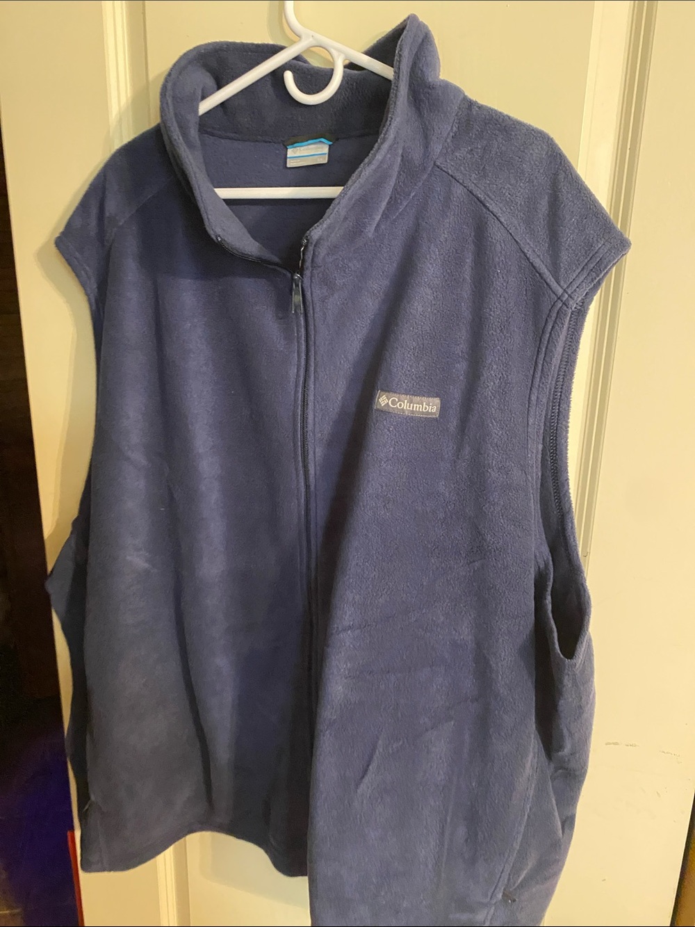 Columbia Navy Blue Zip Fleece Vest